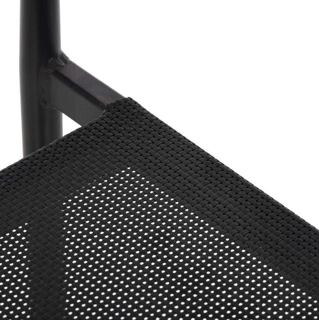 Καρέκλα - Πολυθρόνα SERLY C6052.02 Μαύρη Αλουμινίου με Μαύρο Textiline 56x61x74,5Yεκ 56x61x74.5 εκ.