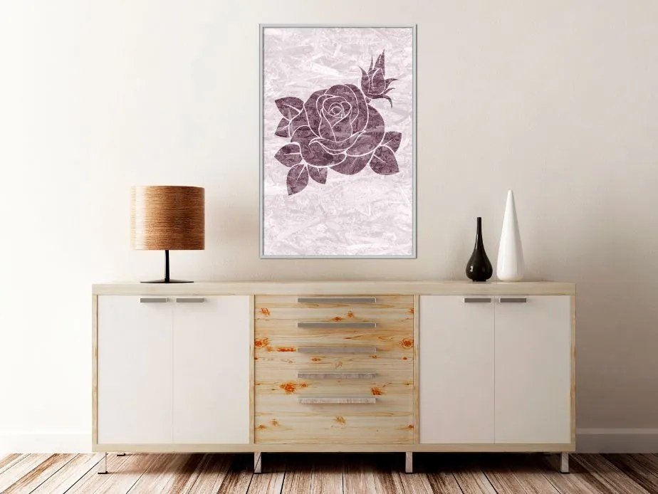 Αφίσα - Monochromatic Rose - 20x30 - Χρυσό - Χωρίς πασπαρτού