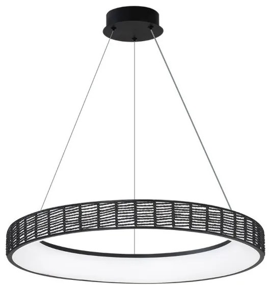 Κρεμαστό Φωτιστικό Οροφής LED 76W Μαύρο 3000Κ-6000Κ Dimmable Forte-63P-BK Sunlight-FORTE-63P-BK-Μαύρο FORTE-63P-BK