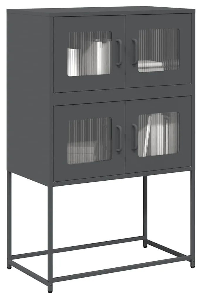 Highboard Ανθρακί 68x39x107 cm Χάλυβας - Ανθρακί