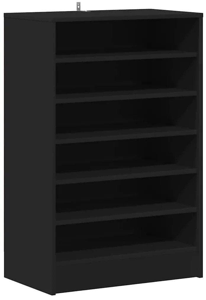 vidaXL Παπουτσοθήκη Μαύρη 60 x 35 x 92 εκ. από Επεξ. Ξύλο