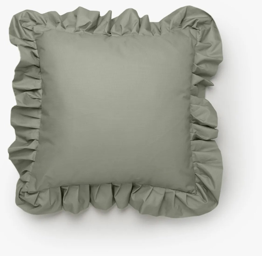 Μαξιλάρι Κήπου Ruffle Πράσινο H45 x W45cm 100% OEKO-TEX Polyester Garden Glory