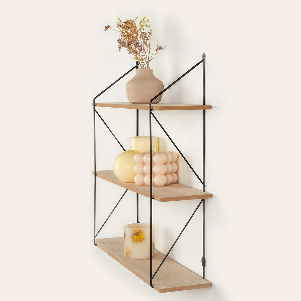 Ράφι παλτών Max Home Σίδερο Ξύλο MDF (4 Μονάδες)