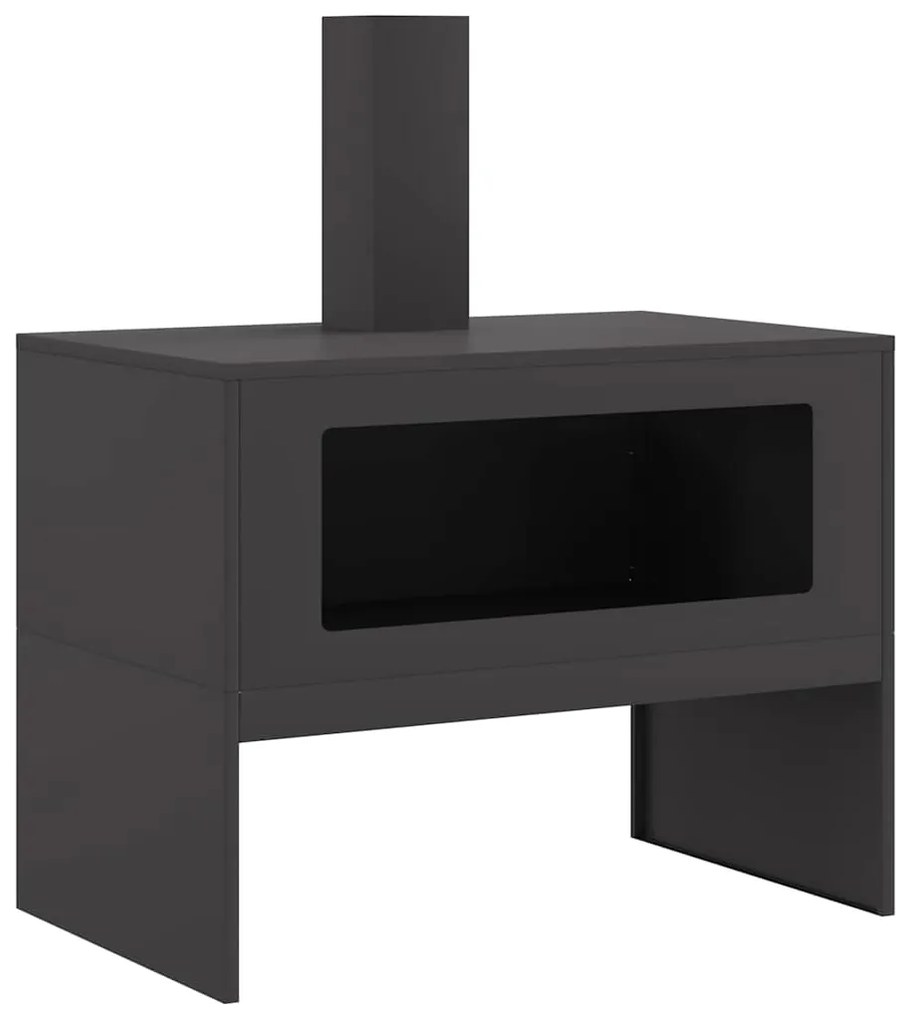 vidaXL Φωτιά Μαύρο 80 x 50 x 96 εκ. Κρύα έλαση από χάλυβα