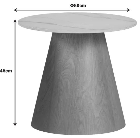 Βοηθητικά τραπέζια Soleire Inart λευκό μαρμάρου sintered stone - 029-000313