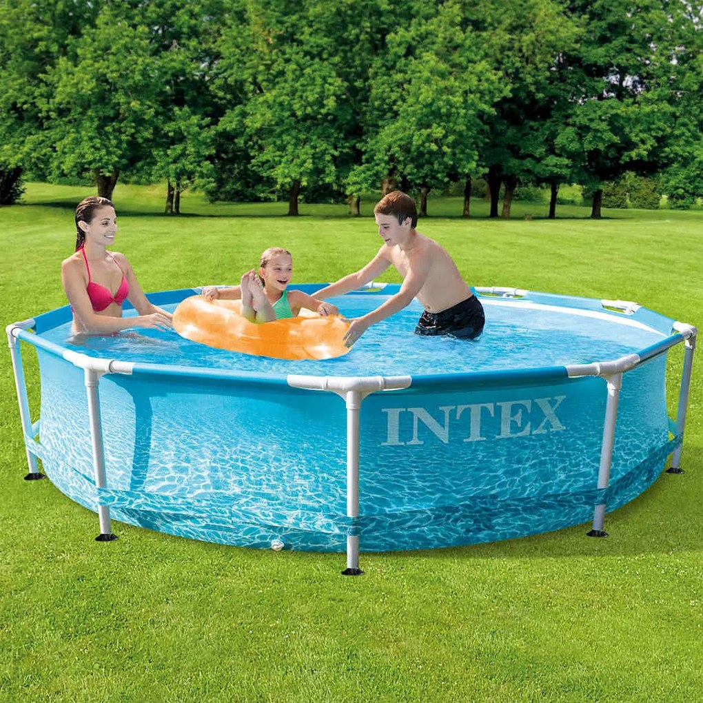 INTEX Πισίνα με Μεταλλικό Σκελετό Beachside Metal Frame 305 x 76 εκ.