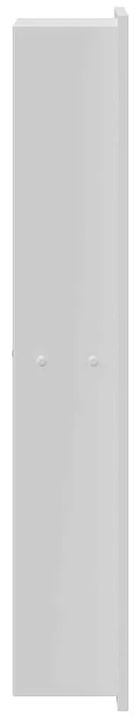 vidaXL Νίτσα Μπάνιου Λευκό 60 x 20 x 9.5 εκ Ανοξείδωτο ατσάλι