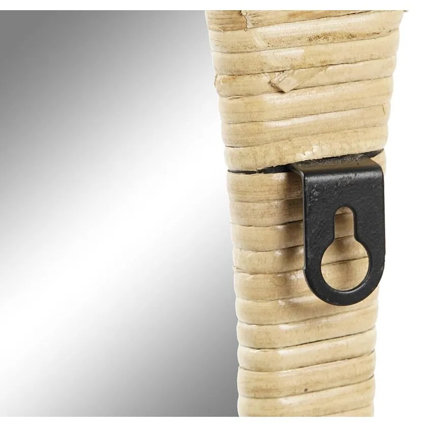 Τοίχο καθρέφτη DKD Home Decor Καφέ Φυσικό Χριστουγεννιάτικο αστέρι Τροπικό 50 x 2,5 x 72 cm 52 x 2,5 x 72 cm