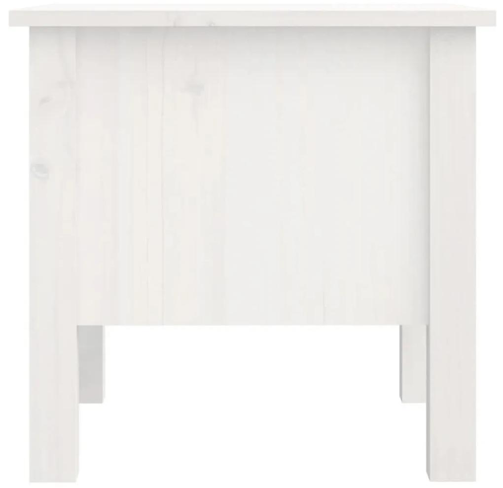 Βοηθητικά Τραπέζια 2 τεμ. Λευκά 40x40x39 εκ. Μασίφ Ξύλο Πεύκου - Λευκό