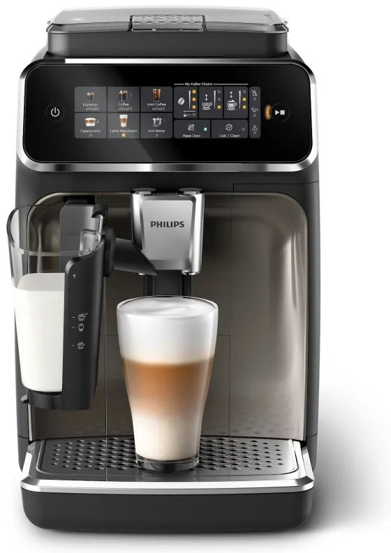 Καφετιέρα Philips EP3347/90 3300, 1500W, 15 bar, 1,8 l, 12 ρυθμίσεις άλεσης, SilentBrew, LatteGo, Μαύρο