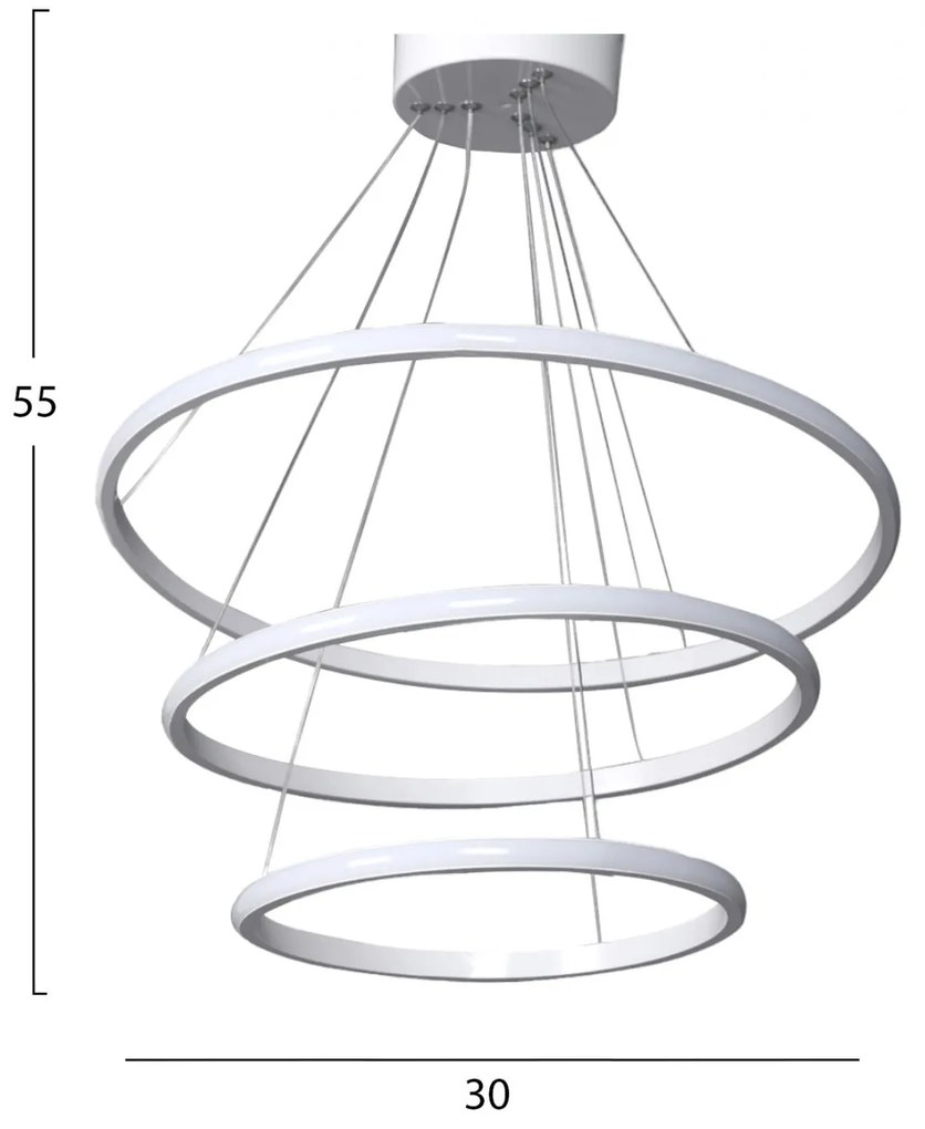 ΦΩΤΙΣΤΙΚΟ ΟΡΟΦΗΣ LED ΛΕΥΚΟ  30x28x55 εκ. 30x30x55 εκ.