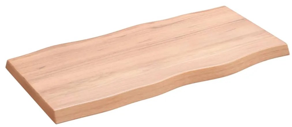 vidaXL Επιφ Τραπεζιού Αν Καφέ 80x40x(2-4)εκ. Ακατέργ. Μασίφ Ξύλο Δρυός