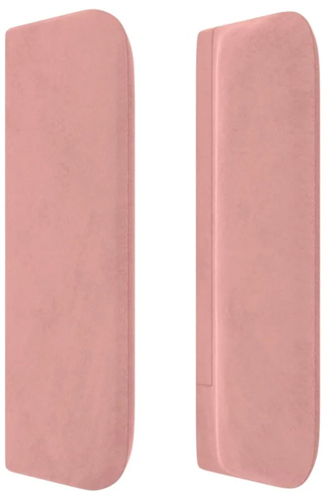 vidaXL Κεφαλάρι με Πτερύγια Ροζ 163x16x78/88 εκ. Βελούδινο