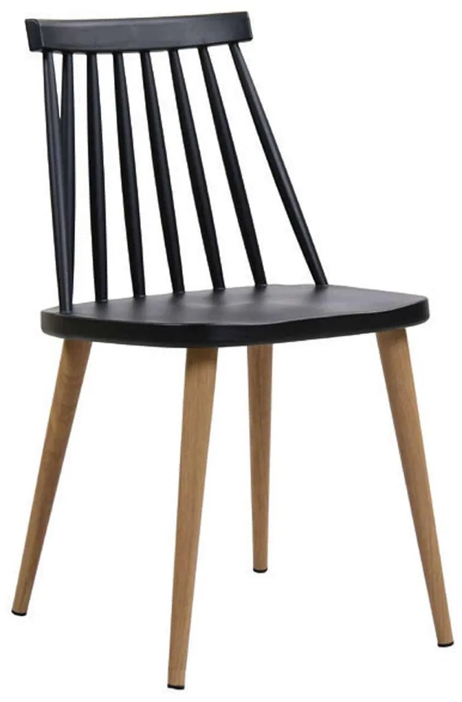 Καρέκλα Lavida Black ΕΜ139,2 43X48X77 cm Σετ 4τμχ Metal, Polypropylene