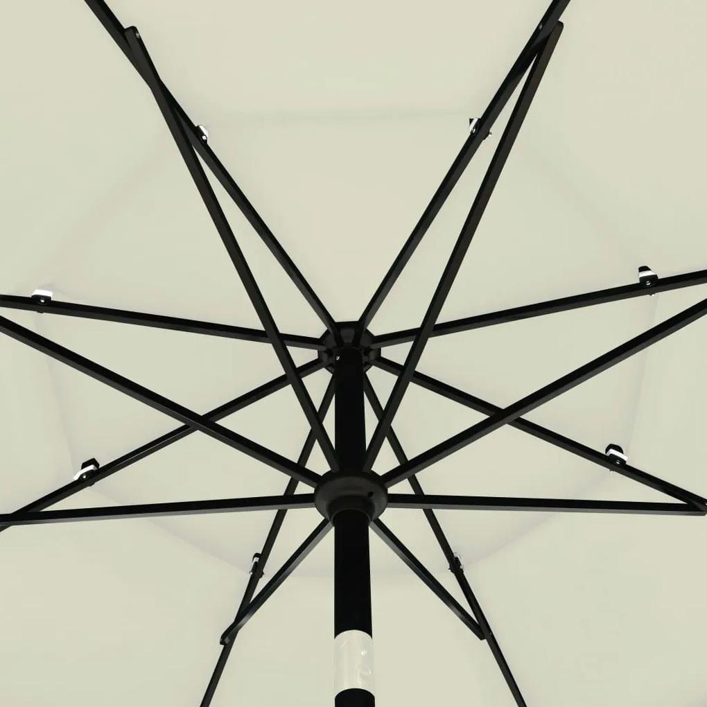 Ομπρέλα 3 Επιπέδων Χρώμα της Άμμου 3,5 μ. με Ιστό Αλουμινίου - Μπεζ