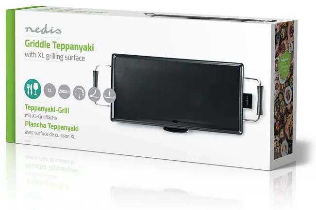 Γκριλιέρα Teppanyaki Nedis FCTE110EBK-Διάμετρος: 50 εκ.