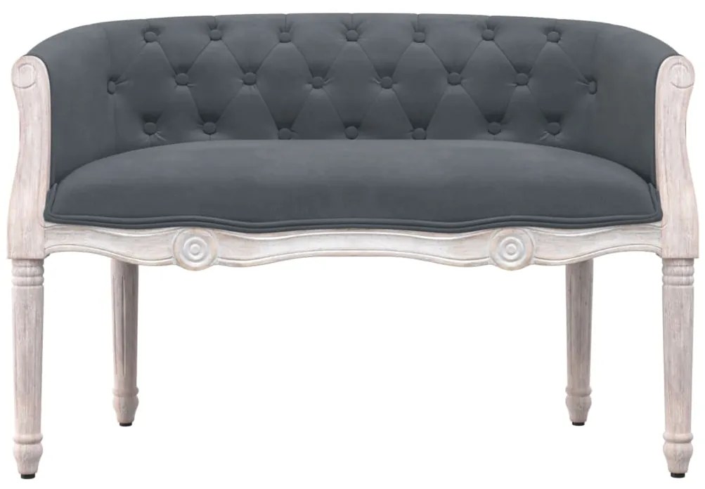 vidaXL Πάγκος Σκούρο Γκρι 98 x 56 x 69 εκ. Βελούδινος