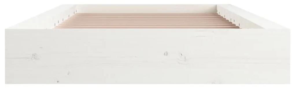 vidaXL Πλαίσιο Κρεβατιού Λευκό 140 x 190 εκ. από Μασίφ Ξύλο