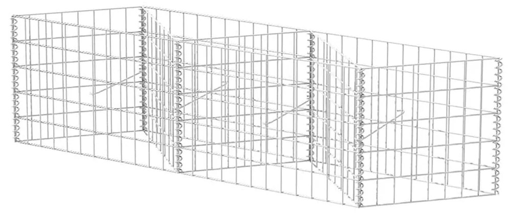 vidaXL Συρματοκιβώτιο 120 x 30 x 50 εκ. από Γαλβανισμένο Χάλυβα