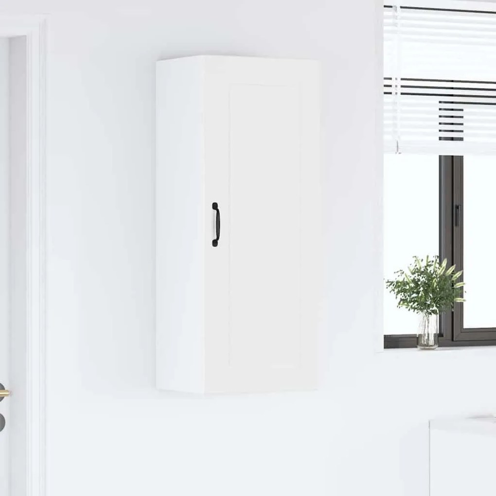 vidaXL Κρεμαστό ντουλάπι κουζίνας με ράφι Λευκό 40 x 31 x 100 εκ.