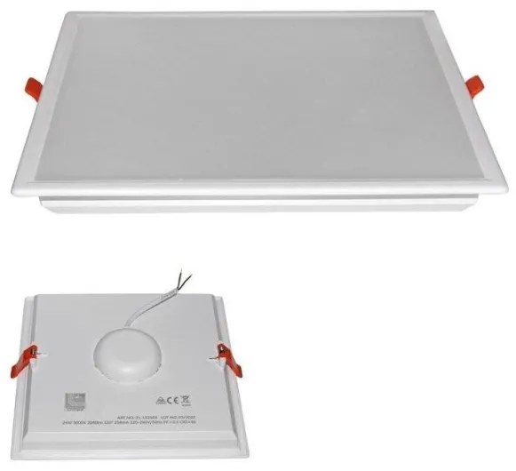 Φωτιστικό Ψευδοροφής Τετράγωνο 24W LED Slim Line IP20 με τροφοδοτικό 230V Lumen-21-13241-Λευκό 21-13241