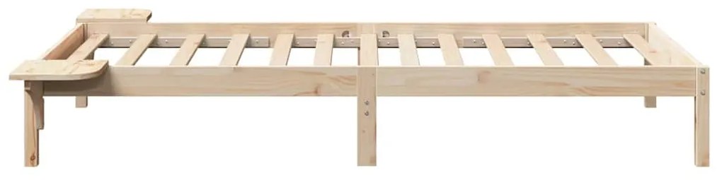 vidaXL Πλαίσιο κρεβατιού με κομοδίνα Καφέ 90 x 190 cm Καφέ