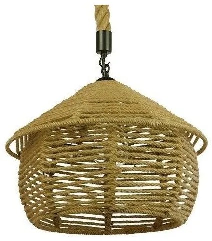 Κρεμαστό Φωτιστικό Οροφής Σχοινί Φ36 GloboStar SPIRIT 01607-1607-Μπεζ 01607