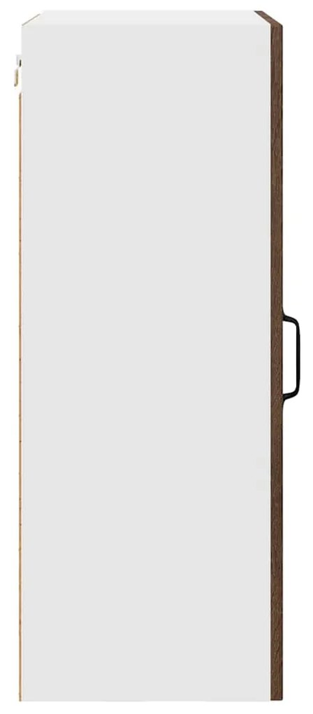 vidaXL Κρεμαστό ντουλάπι κουζίνας με ράφι Καφέ δρυς 50 x 31 x 80 εκ.