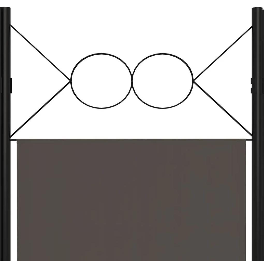Διαχωριστικό Δωματίου με 3 Πάνελ Ανθρακί 120 x 180 εκ. - Ανθρακί