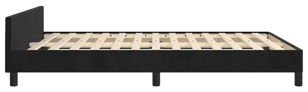 Σκελετός Κρεβατιού Χωρίς Στρώμα Μαύρο 140x190 εκ. Βελούδινο 3125936