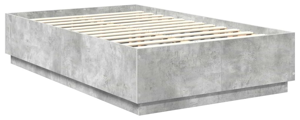 vidaXL Σκελετός Κρεβατιού με κεφαλάρι Σκυρόδεμα Γκρι 120 x 200 cm