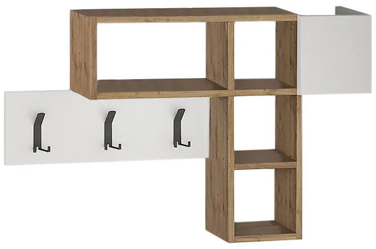 Κρεμάστρα τοίχου Game Megapap χρώμα sapphire oak - λευκό 99,5x15x61εκ.