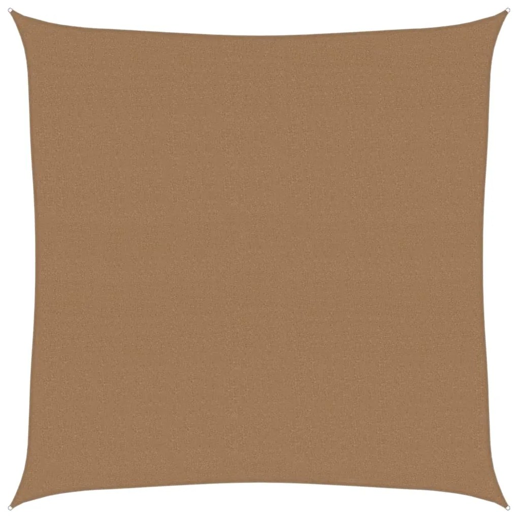 vidaXL Πανί Σκίασης Taupe 5 x 5 μ. από HDPE 160 γρ./μ²