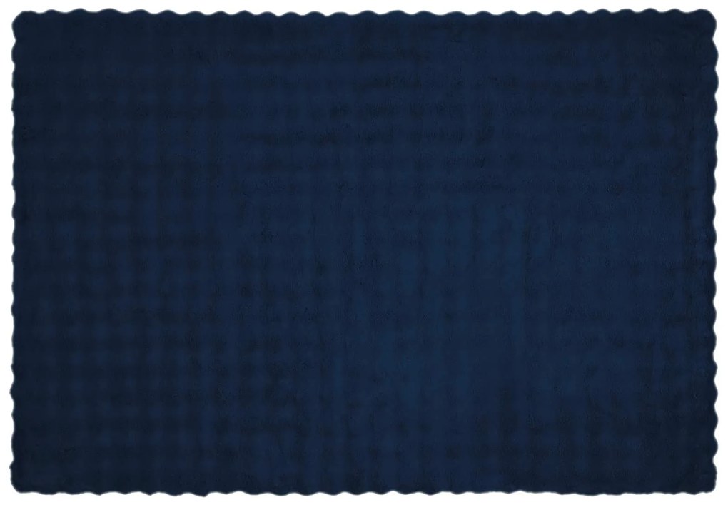 vidaXL Ψεύτικη κουβέρτα από κουνέλι Θαλασσί Μπλε 150 x 220 cm