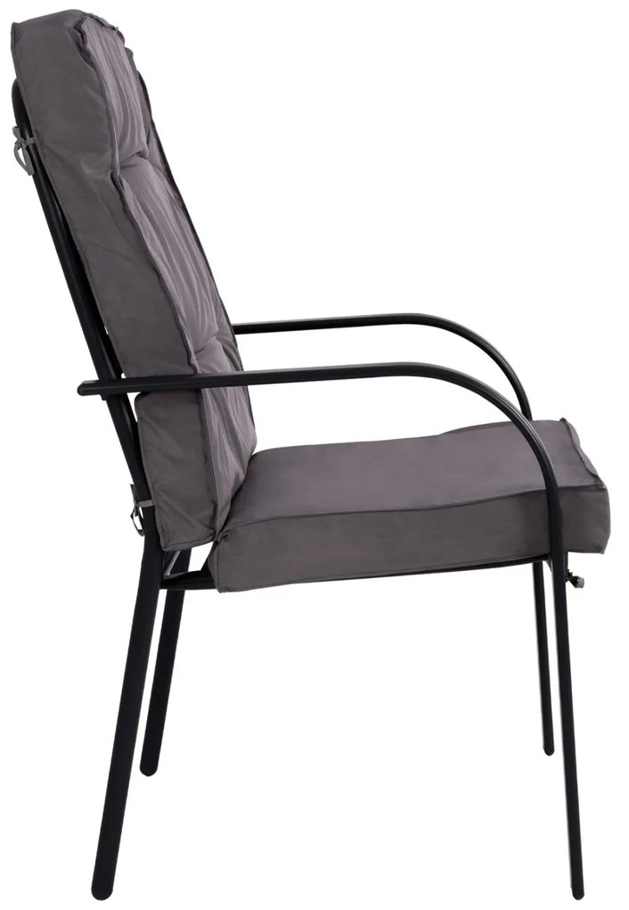 Καρέκλα - Πολυθρόνα ENDIKA C5680.01 Μεταλλική Γκρί με Μαξιλάρι 60x71x105Υ εκ. 60x71x105 εκ.