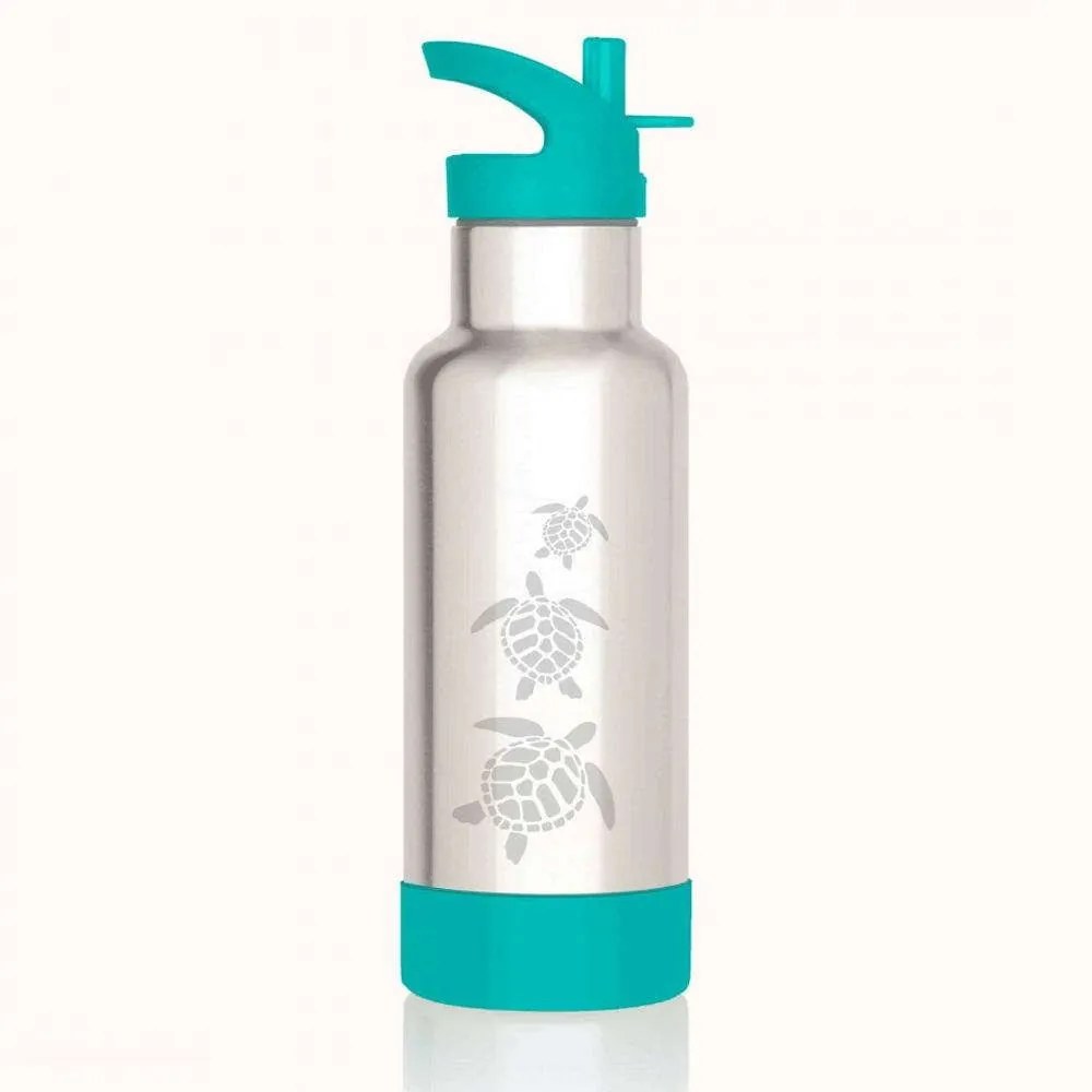 Μπουκάλι - Θερμός Funky Turtles GSJFUN50/2 7,5x24cm 500ml Silver-Turquoise Gaspajoe Stainless Steel
