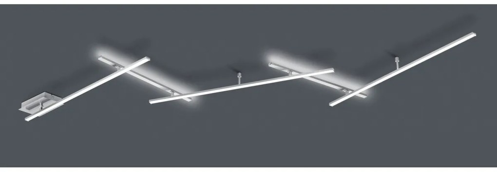 Πλαφονιέρα Φωτιστικό Οροφής LED 25W Νίκελ Ματ Up Down 245cm Switch Dimmer Indira 674610507 Trio Lighting-674610507-Νίκελ Ματ 674610507