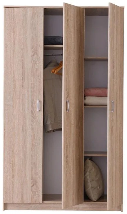 Ντουλάπα Hana 3K Sonoma 120x52x205 εκ. 120x52x205 εκ.
