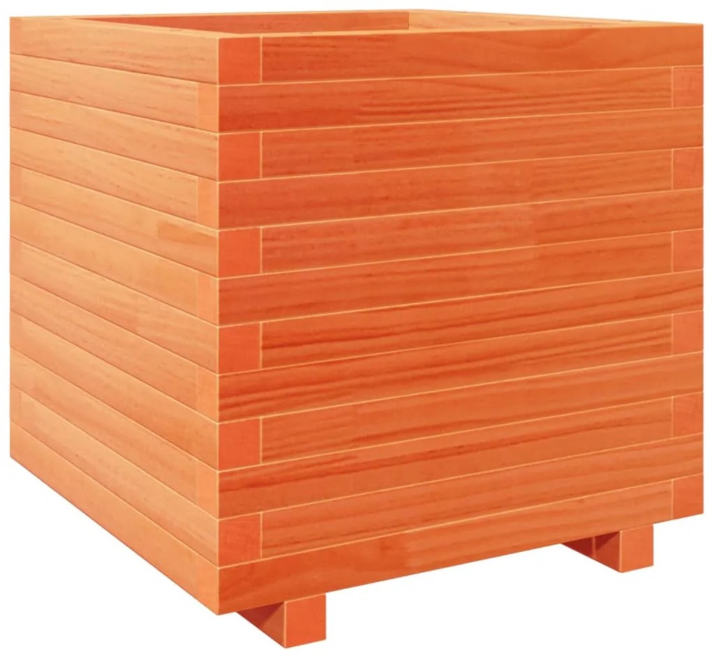 vidaXL Ζαρντινιέρα Καφέ Κεριού 50x50x49,5 εκ. από Μασίφ Ξύλο Πεύκου