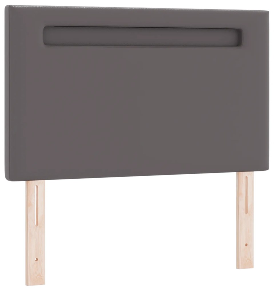 vidaXL Κεφαλάρι Επιτοίχιο με κεφαλάρι Γκρι 100 cm PVC