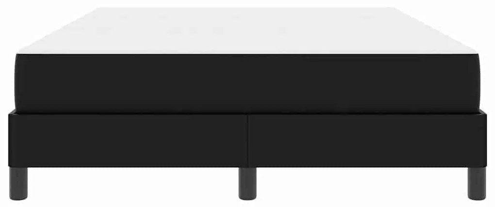 vidaXL Κρεβάτι με στρώμα Μαύρο 140 x 200 cm Τεχνητό δέρμα