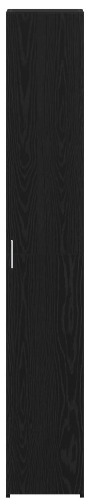 vidaXL Υψηλό Ντουλάπι Μαύρο Ξύλο 30x42.5x185 εκ. Μοριοσανίδα