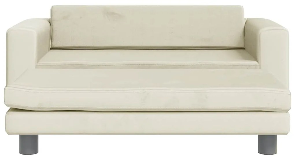 vidaXL Κρεβάτι Σκύλου με Προέκταση Κρεμ 100 x 50 x 30 εκ. Βελούδινο