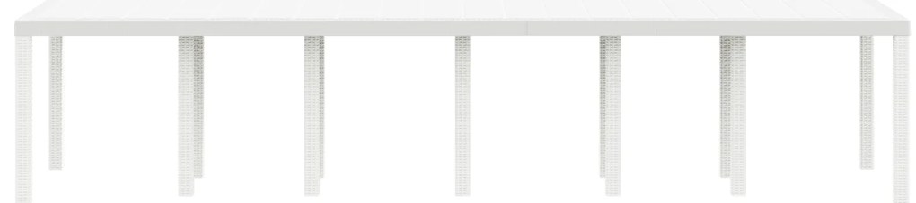 vidaXL Τραπέζι Κήπου Λευκό 350x100x73 εκ. Πολυ Ράττα