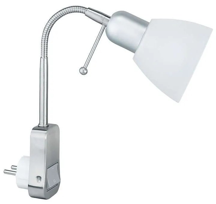 Φωτιστικό Τοίχου-Απλίκα Ligara 6x28cm Nickel Mat-White 8911211-07 Trio Lighting Μέταλλο,Γυαλί