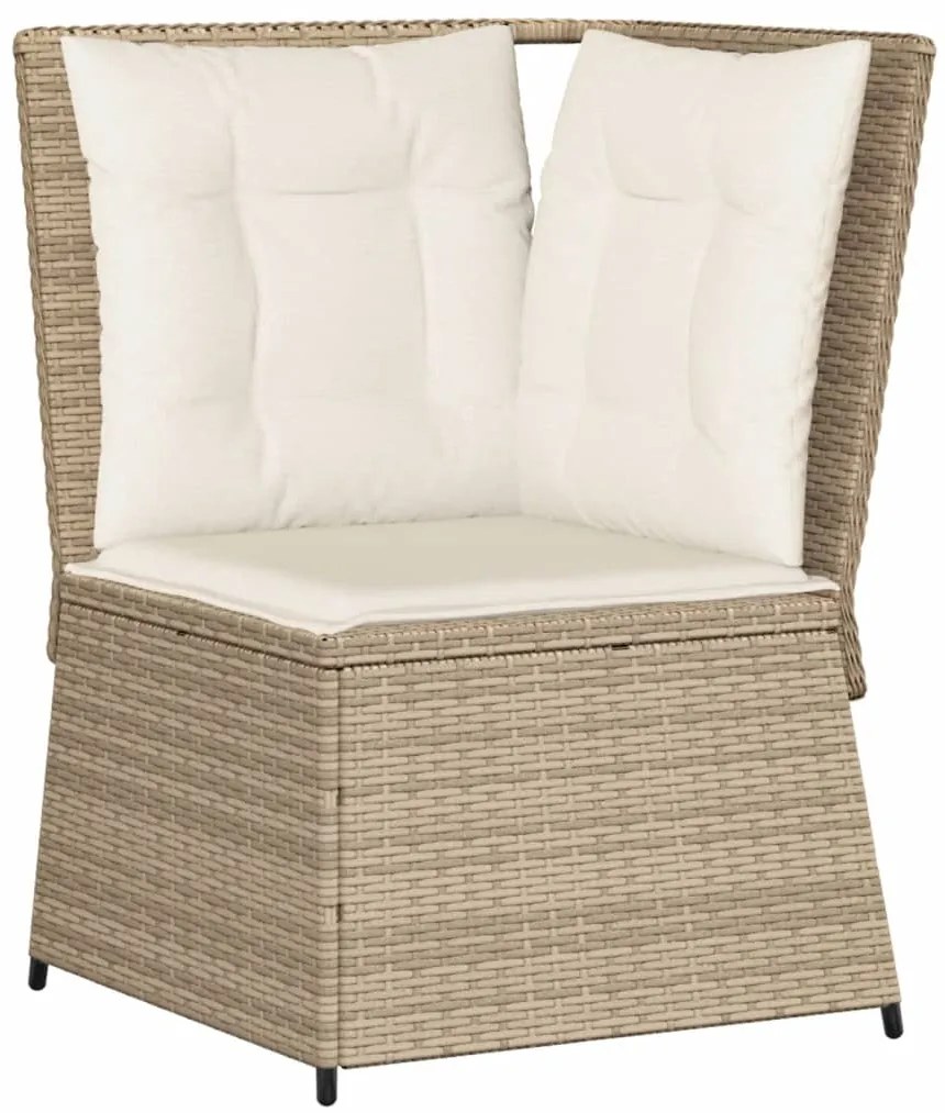 vidaXL Σαλόνι Κήπου Σετ 7 τεμ. Μπεζ Συνθετικό Ρατάν με Μαξιλάρια