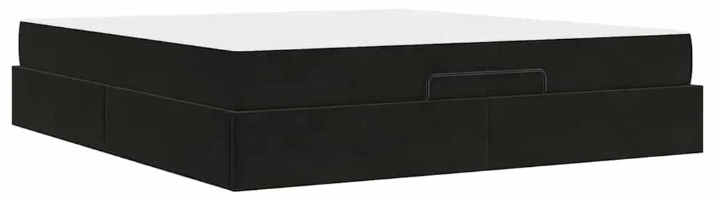 vidaXL Σκελετός Κρεβατιού Μαύρο 180 x 200 cm Βελούδο