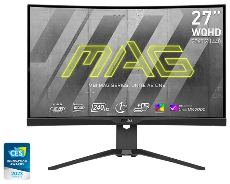 MSI MAG 275CQRXF VA HDR Curved Gaming Monitor 27" QHD 2560x1440 240Hz με Χρόνο Απόκρισης 1ms GTG, F