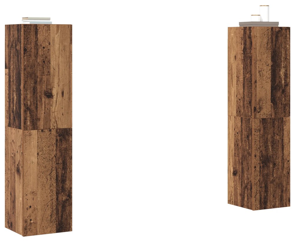 vidaXL Σετ επίπλου τηλεόρασης 4 pcs Παλαιό ξύλο 30.5 x 30 x 60 εκ.