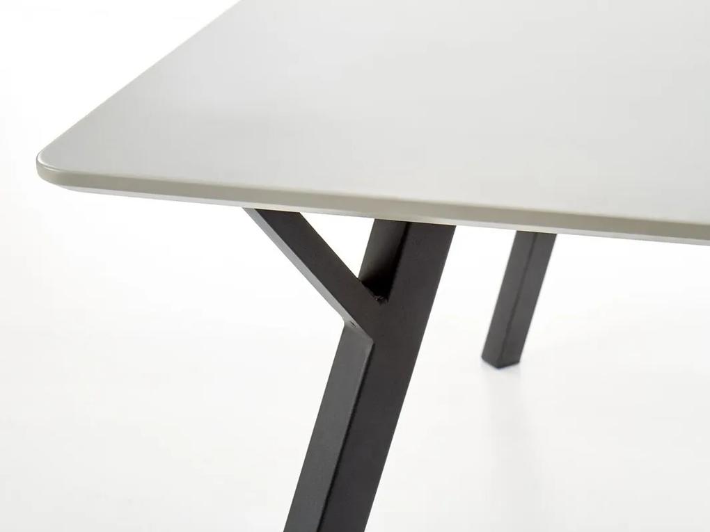 Τραπέζι Houston 877, Γκρι, Μαύρο, 75x80x140cm, 25 kg, Πλαστικοποιημένη μοριοσανίδα, Μέταλλο | Epipla1.gr